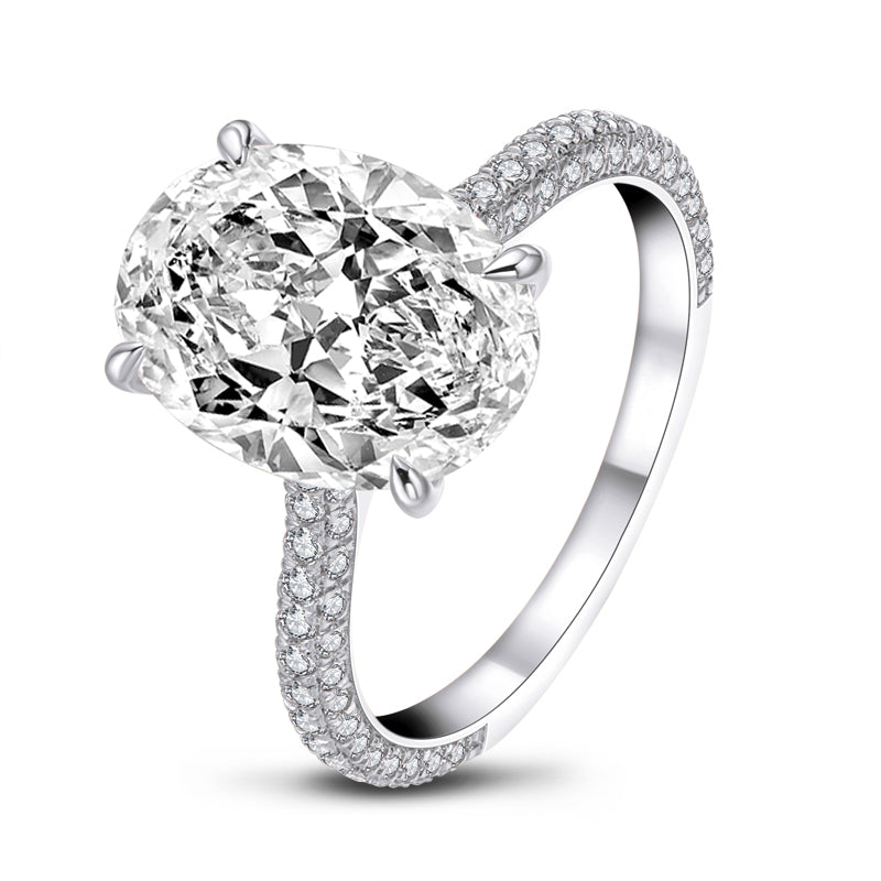 925 Silver Women’s Ring with 5 ct Cubic Zirconia